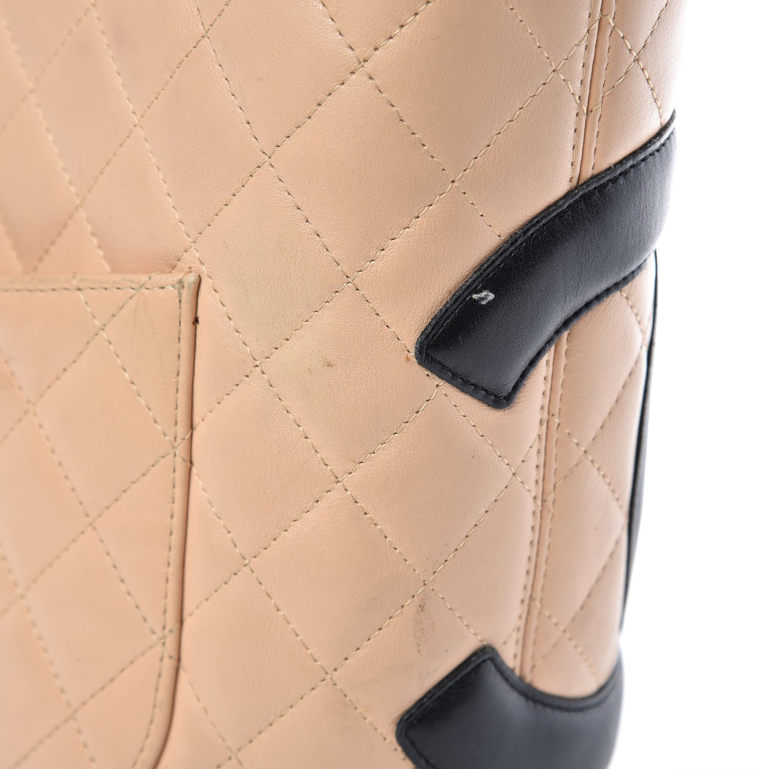Chanel Calfskin Quilted Medium Cambon Tote Beige Black 18 of 20