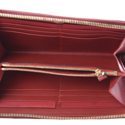 Valentino Garavani Canvas Calfskin Camouflage Rockstud Zip Around Wallet Red 5 of 9