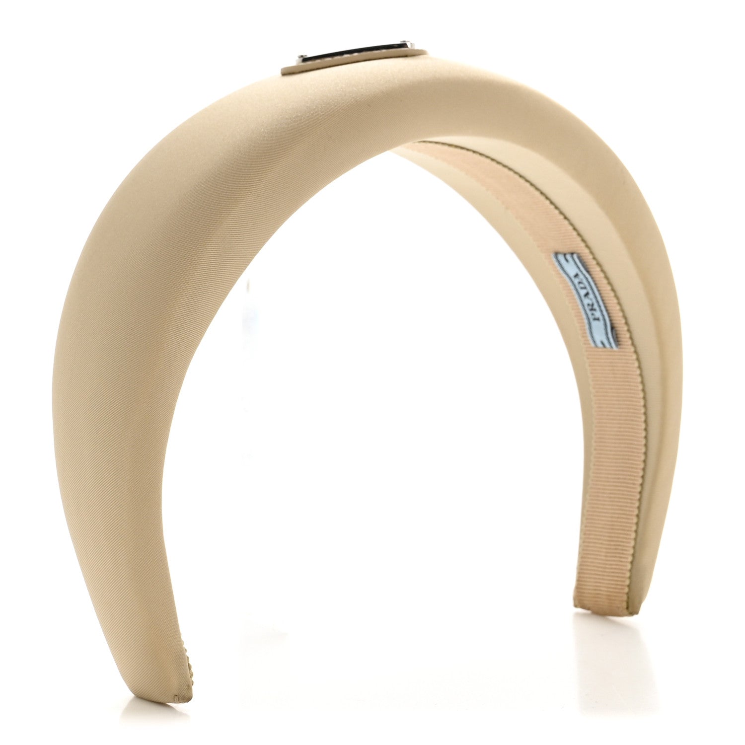 Prada Re-Nylon Triangle Logo Headband Deserto 3 of 8