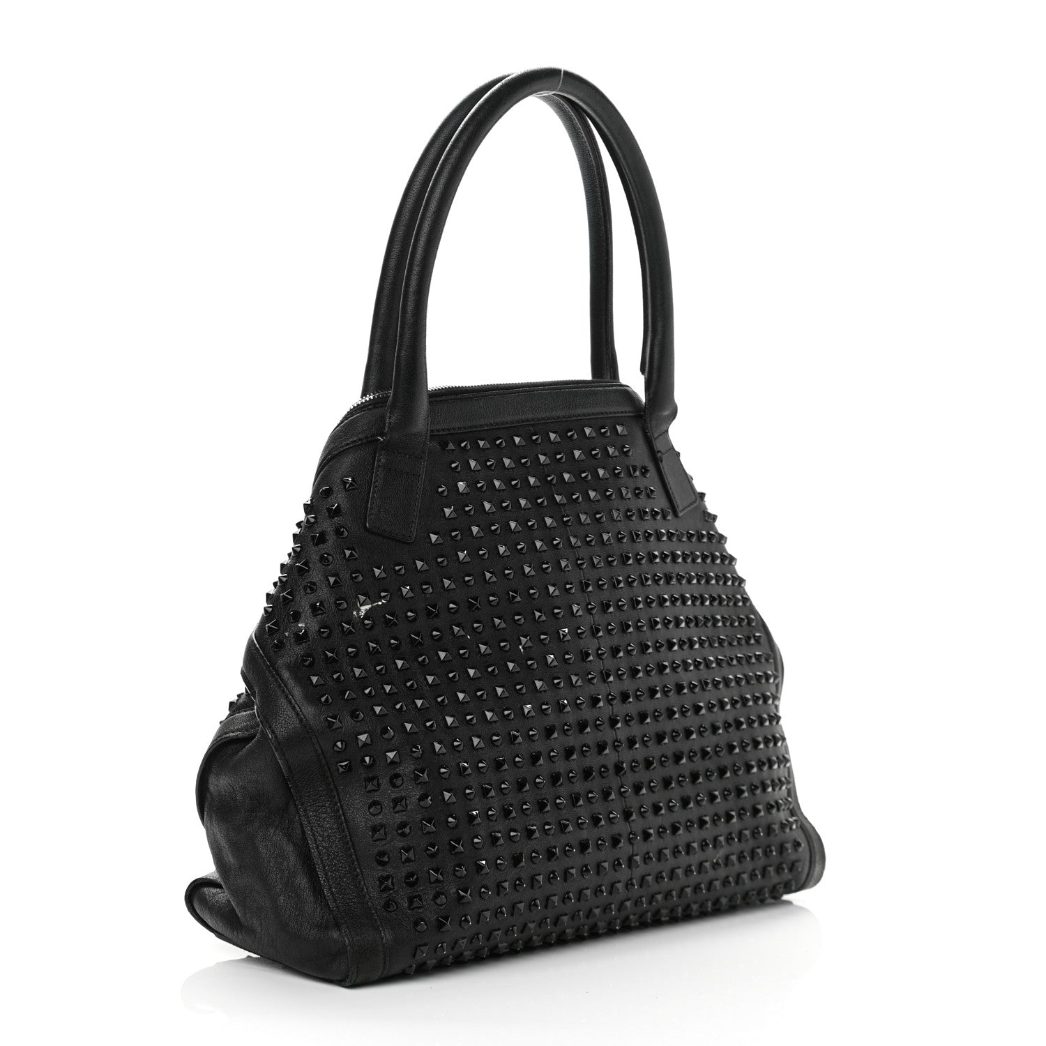 Alexander McQueen Lambskin Studded Large De Manta Tote Black 2 of 13