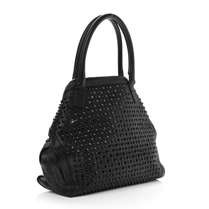 Alexander McQueen Lambskin Studded Large De Manta Tote Black 2 of 13