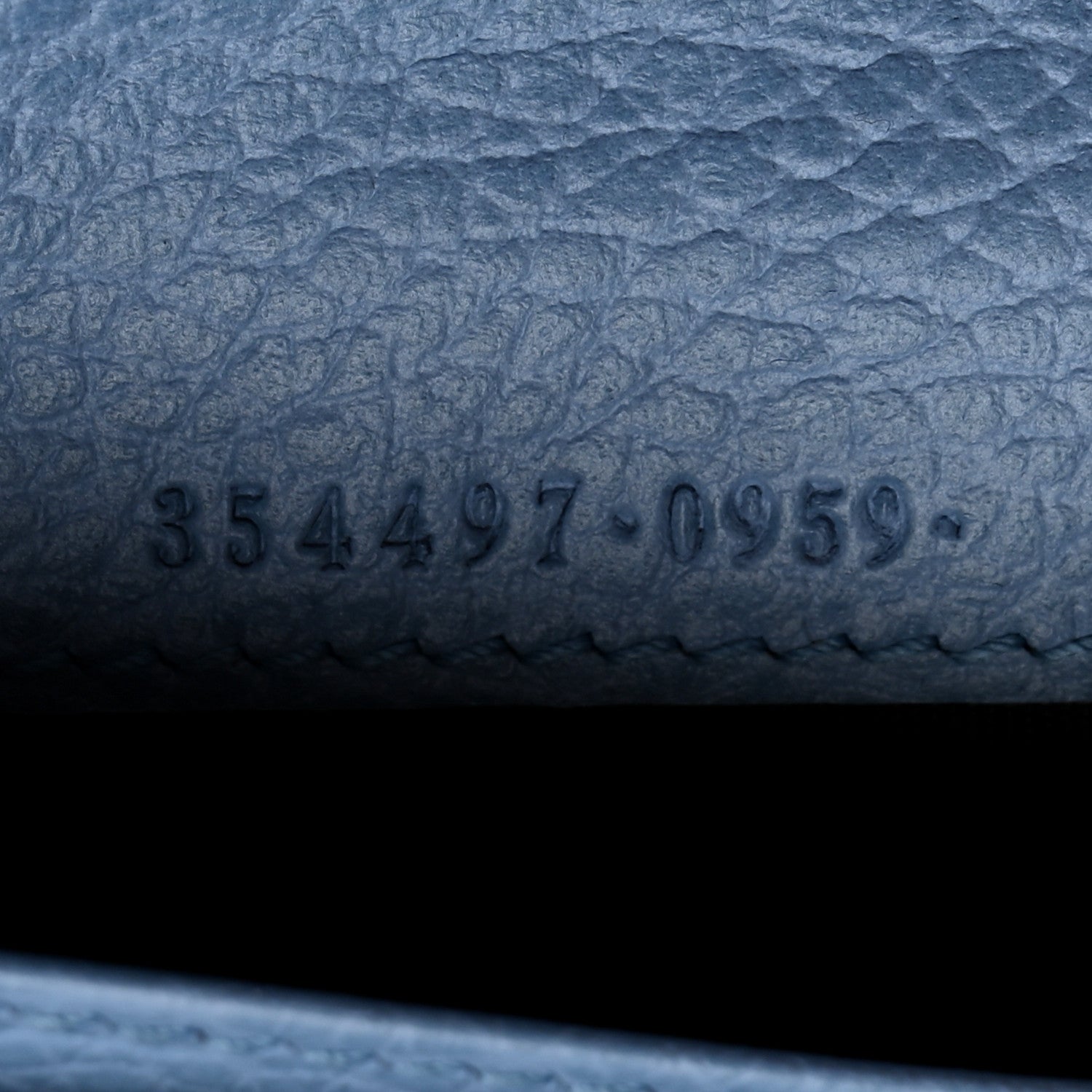 Gucci Dollar Calfskin Medium Swing Zip Around Wallet Light Blue 7 of 11
