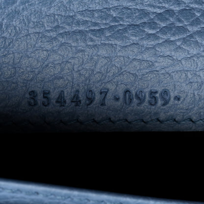 Gucci Dollar Calfskin Medium Swing Zip Around Wallet Light Blue 7 of 11