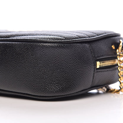 Saint Laurent Grain De Poudre Matelasse Monogram Mini Lou Camera Bag Black 8 of 10