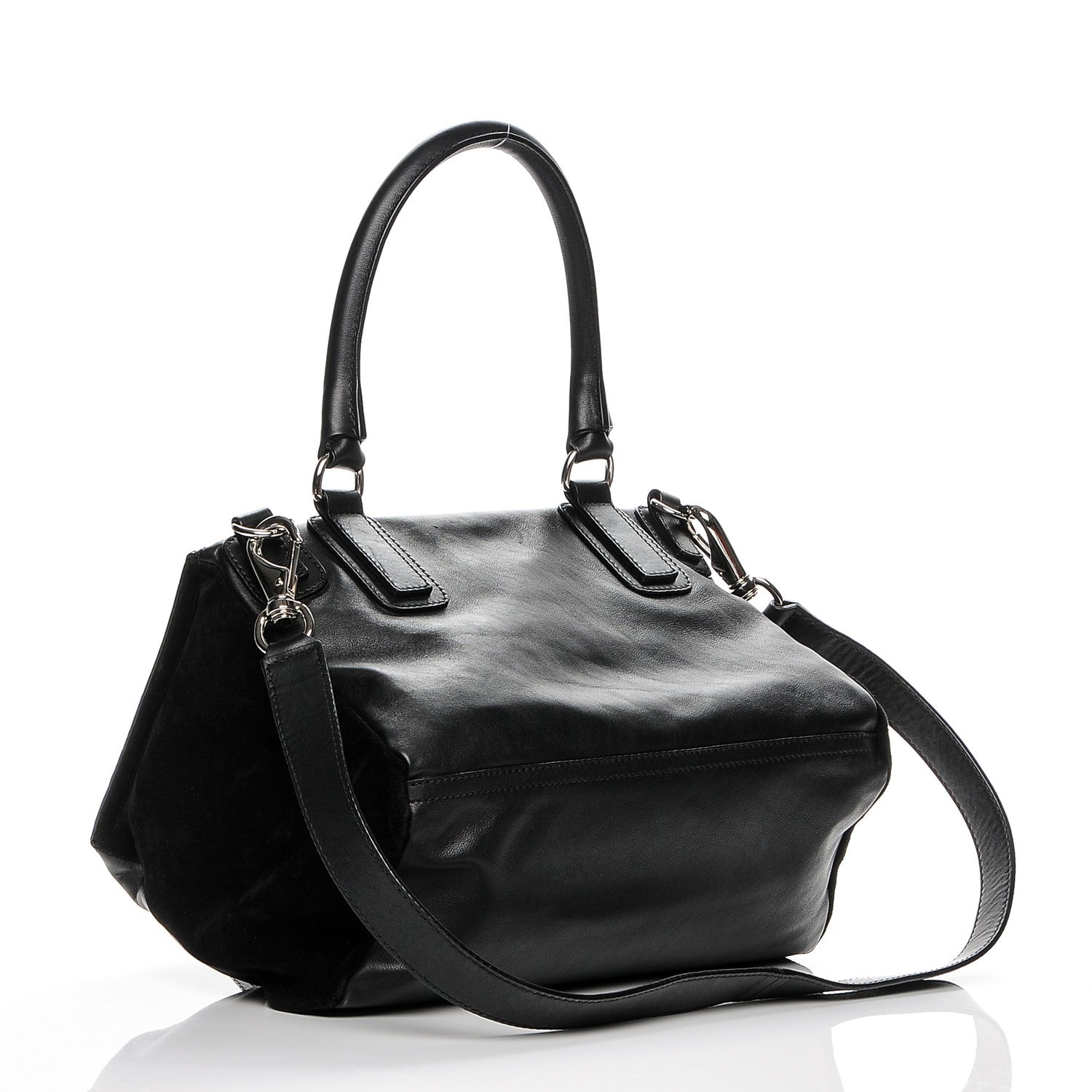 Givenchy Smooth Calfskin Crocodile Embossed Medium Pandora Black 3 of 7