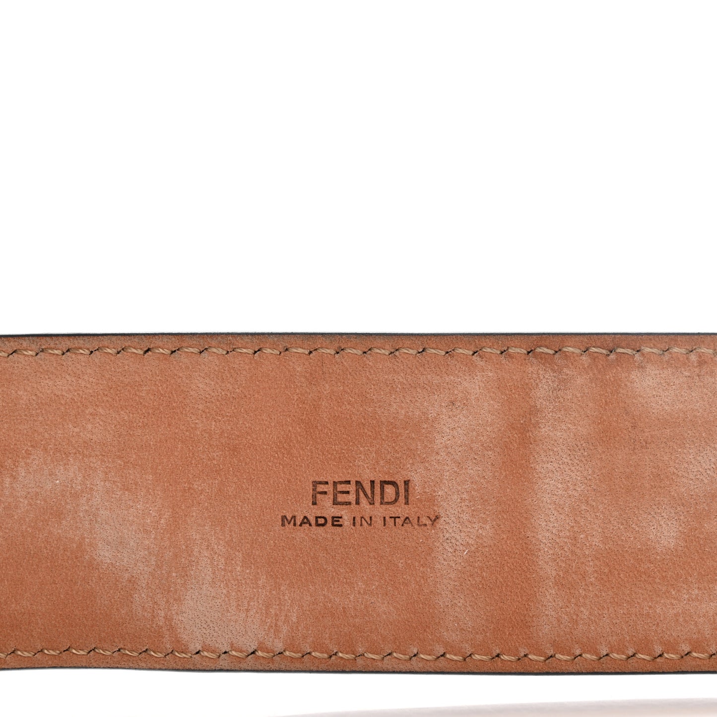 Vitello F is Fendi Bi-Color FF 1974 Embossed Belt 95 38 Maya Black