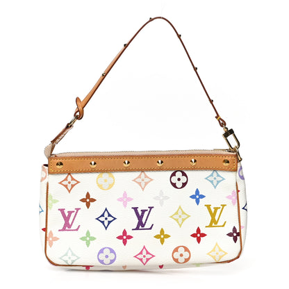 Louis Vuitton Monogram Multicolor Pochette Accessories White 1 of 8