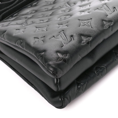 Louis Vuitton Lambskin Embossed Monogram Coussin PM Black 10 of 11