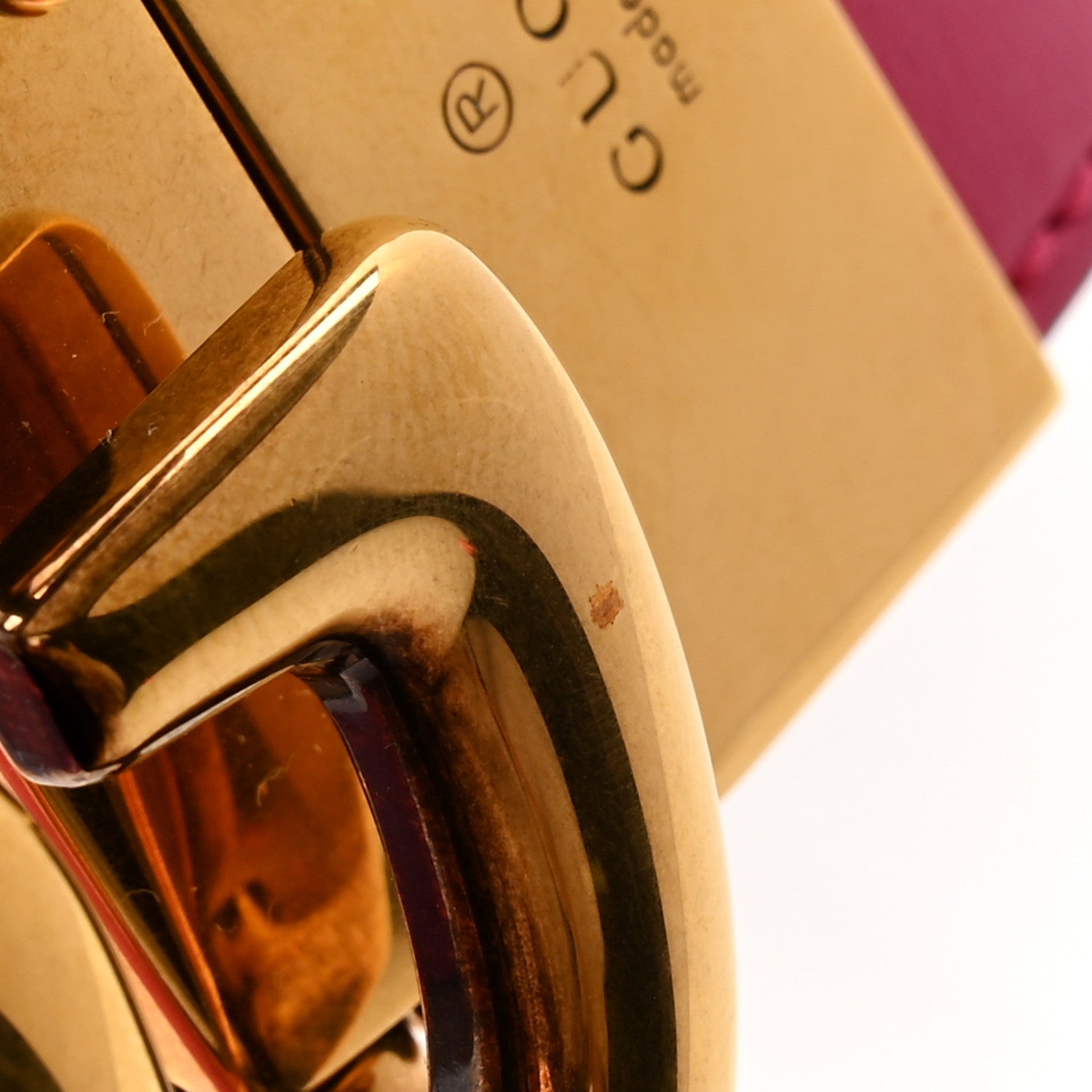 Gucci Plutone Calfskin 37mm GG Marmont Reversible Belt 90 36 Fuschia Pink 9 of 10