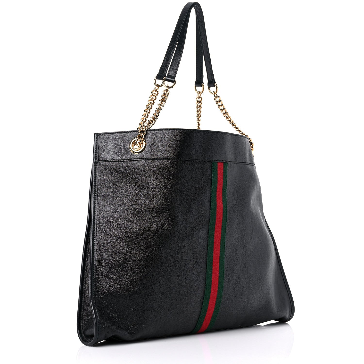 Gucci Calfskin Large Rajah Chain Tote Black 3 of 14