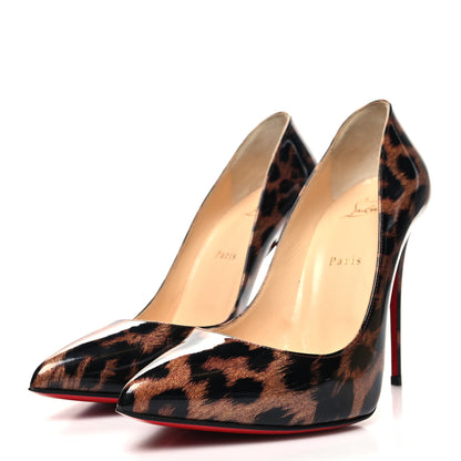 Christian Louboutin Patent Glitter Leopard Print Pigalle Follies 100 Pumps 41 Gold 3 of 7