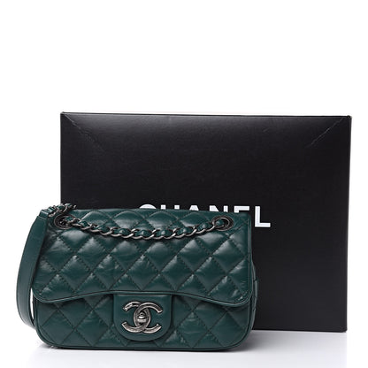 Chanel Aged Calfskin Quilted Small Easy Flap Green 10 of 10