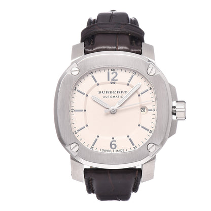 Burberry Stainless Steel Alligator 43mm The Britain Automatic Watch Ivory BBY1201 1 of 7