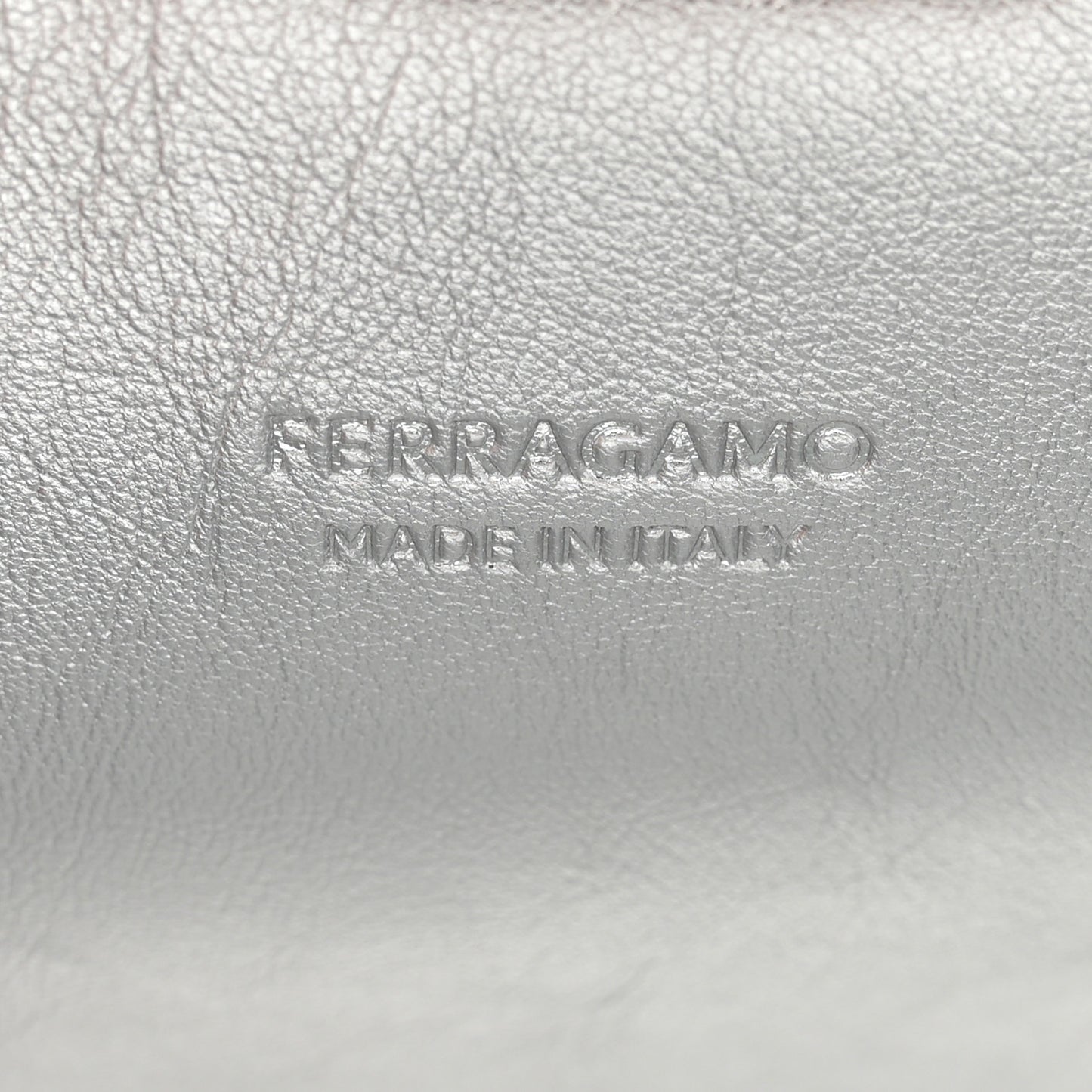 Metallic Calfskin Small The Studio Box Bag Argento