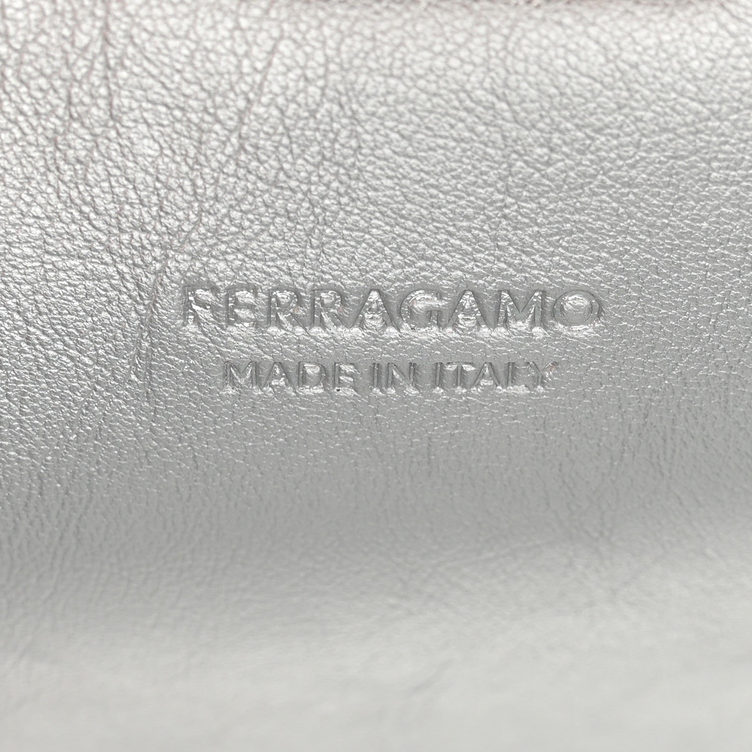 Salvatore Ferragamo Metallic Calfskin Small The Studio Box Bag Argento 6 of 13
