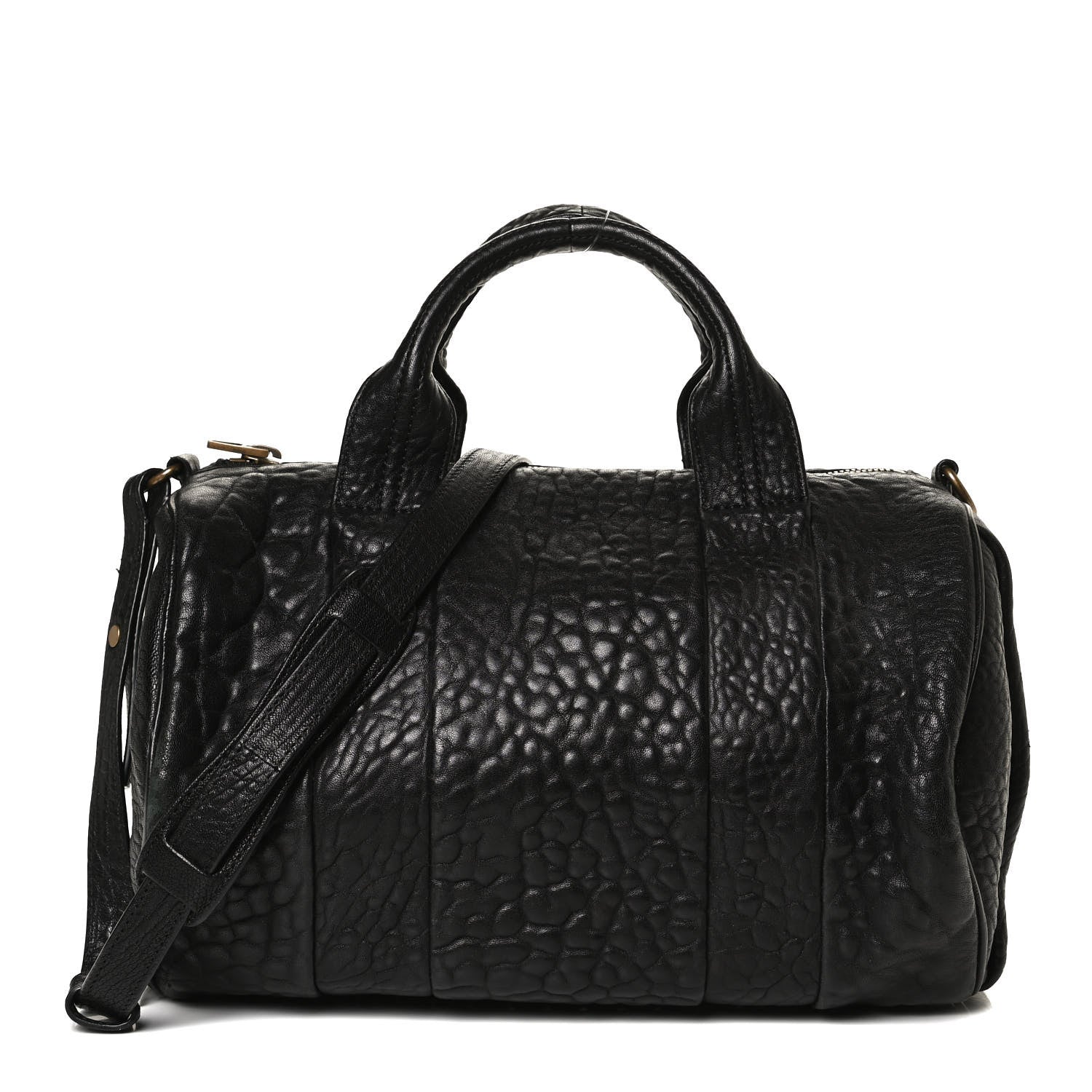 Alexander Wang Pebbled Lambskin Rocco Black Antique Brass Hardware 1 of 11