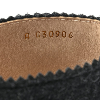 Chanel Chine Felt Short Boots 36.5 Black 7 of 8