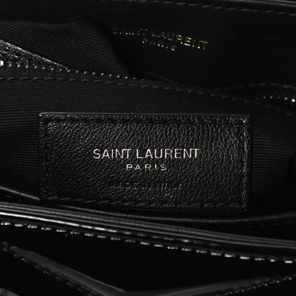 Saint Laurent Patent Y Quilted Monogram Toy Loulou Crossbody Bag Black 6 of 11