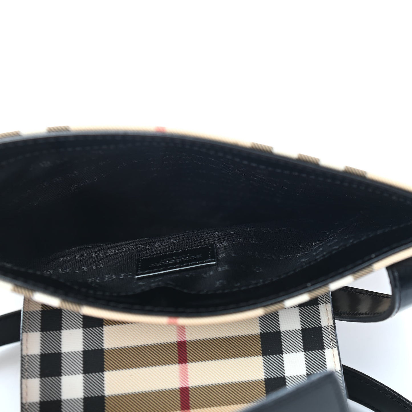 Patent Vintage Check Crossbody Black