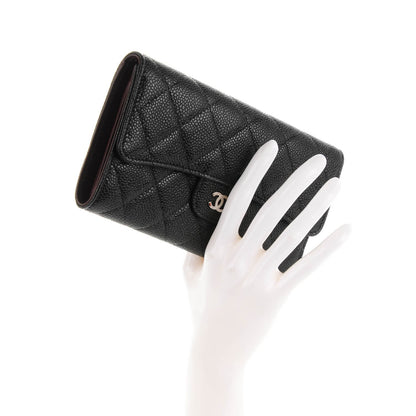 Chanel Caviar Quilted Large Flap Wallet Black 2 of 8