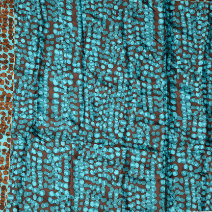 Louis Vuitton Silk Carre Leopard Scarf Blue 4 of 6