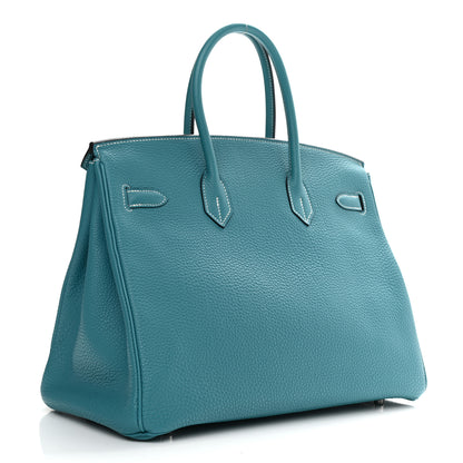 Hermes Togo Birkin 35 Blue Jean 3 of 16