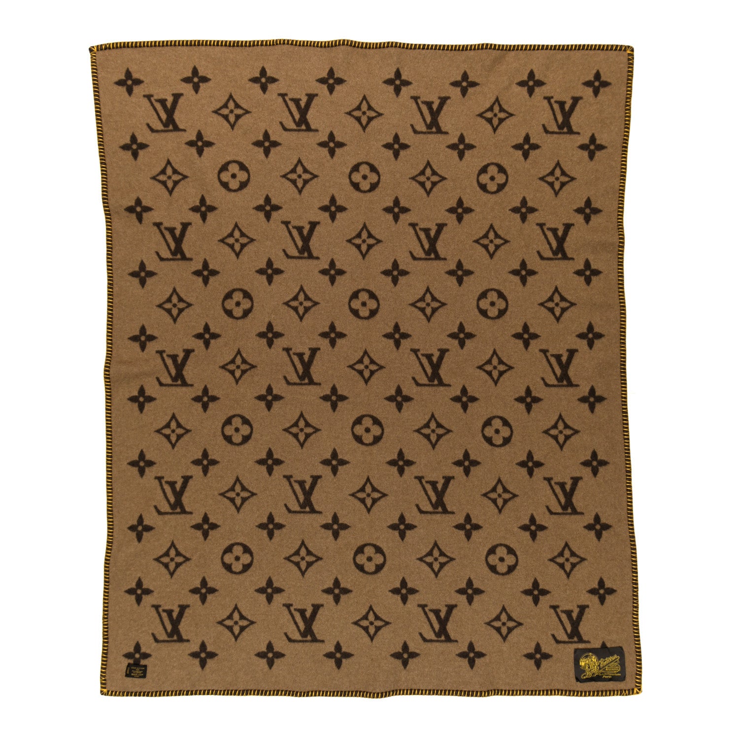 Louis Vuitton Lambswool Angora Monogram Blanket Marron 2 of 4