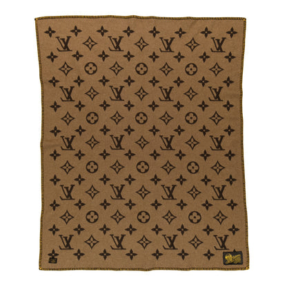 Louis Vuitton Lambswool Angora Monogram Blanket Marron 2 of 4