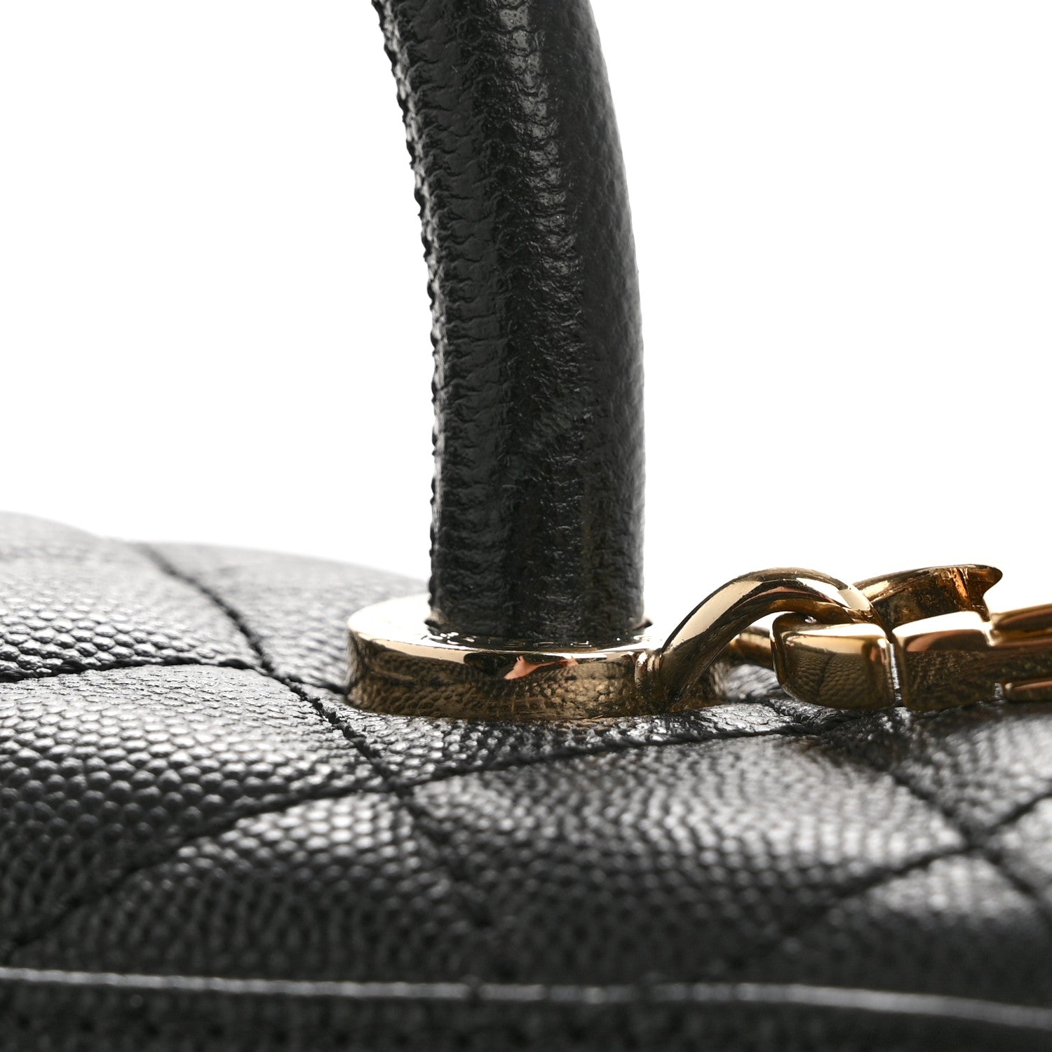 Chanel Caviar Quilted Small Coco Handle Flap Black 13 of 14