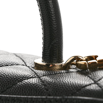 Chanel Caviar Quilted Small Coco Handle Flap Black 13 of 14