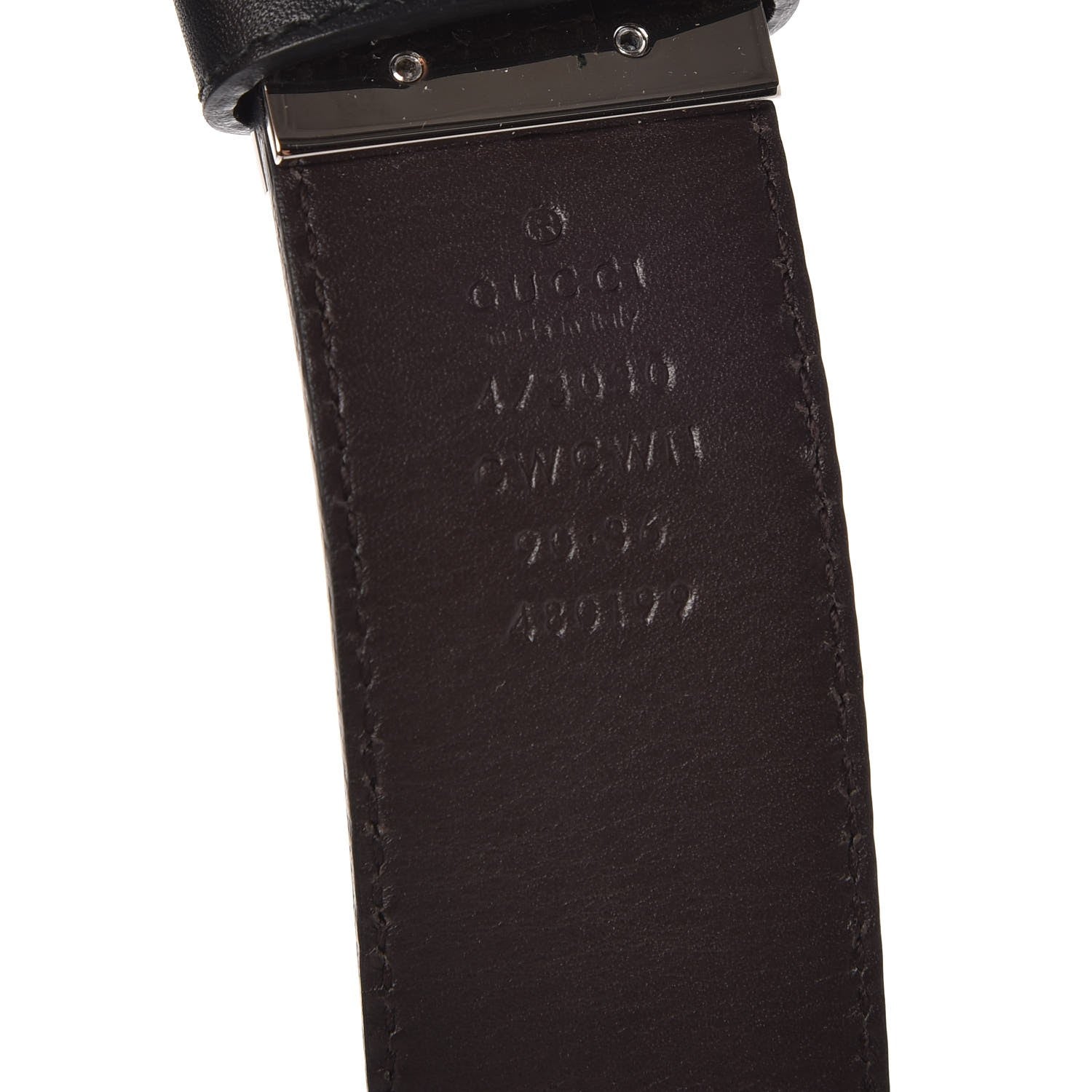 Gucci Guccissima Interlocking G Reversible Belt 90 36 Black Brown 6 of 7