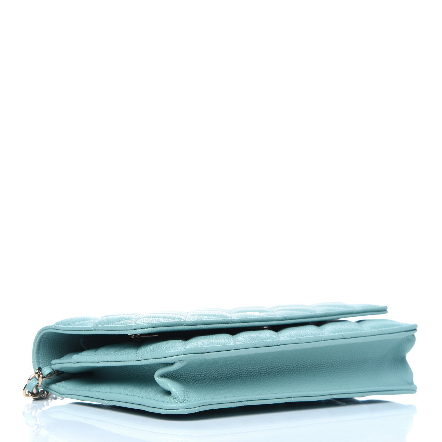 Chanel Caviar Quilted Wallet On Chain WOC Light Blue 4 of 13