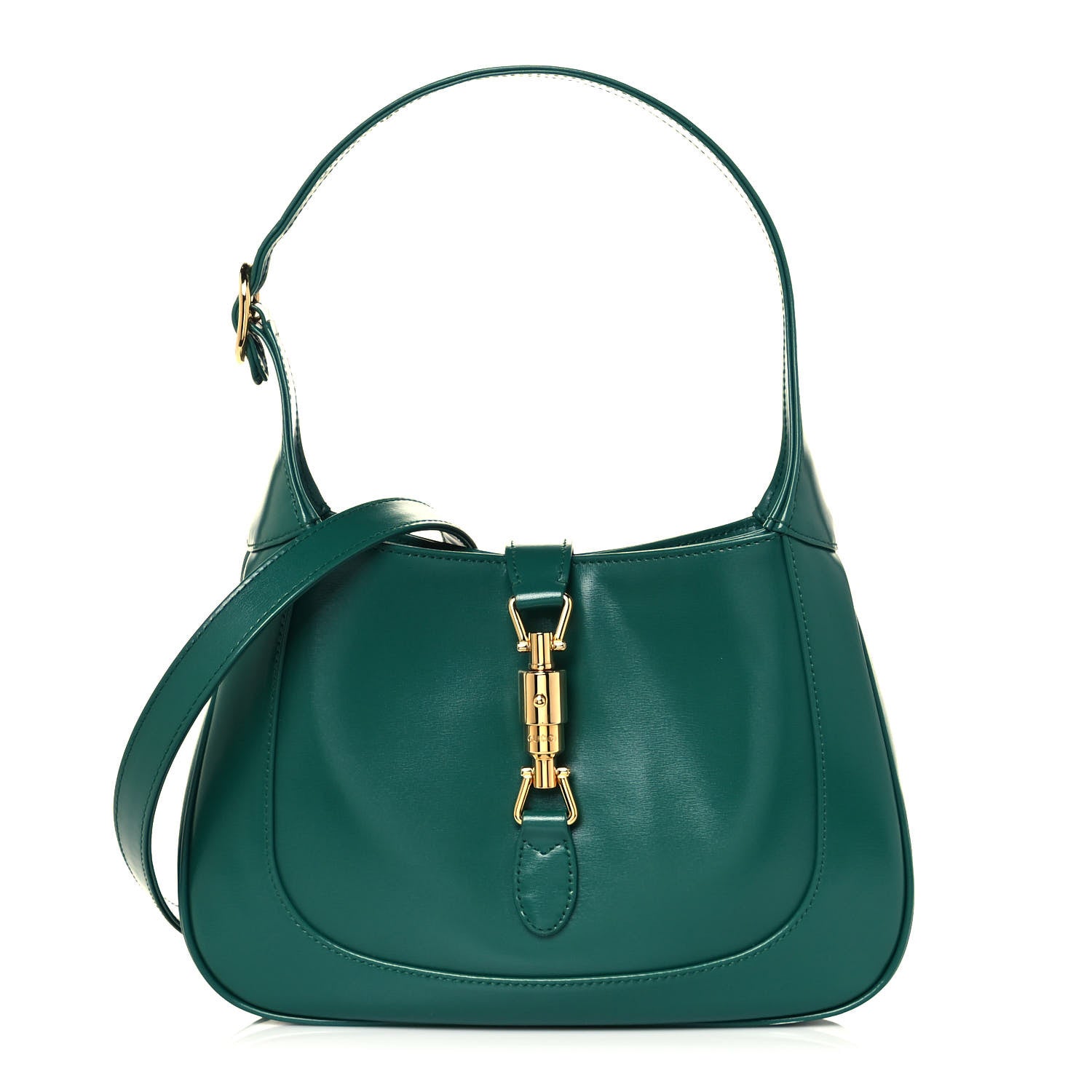 Gucci Boarded Dyana Lux Calfskin Small Jackie 1961 Hobo Emerald 1 of 16