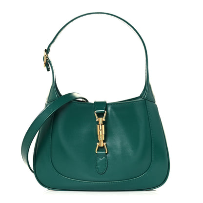 Gucci Boarded Dyana Lux Calfskin Small Jackie 1961 Hobo Emerald 1 of 16