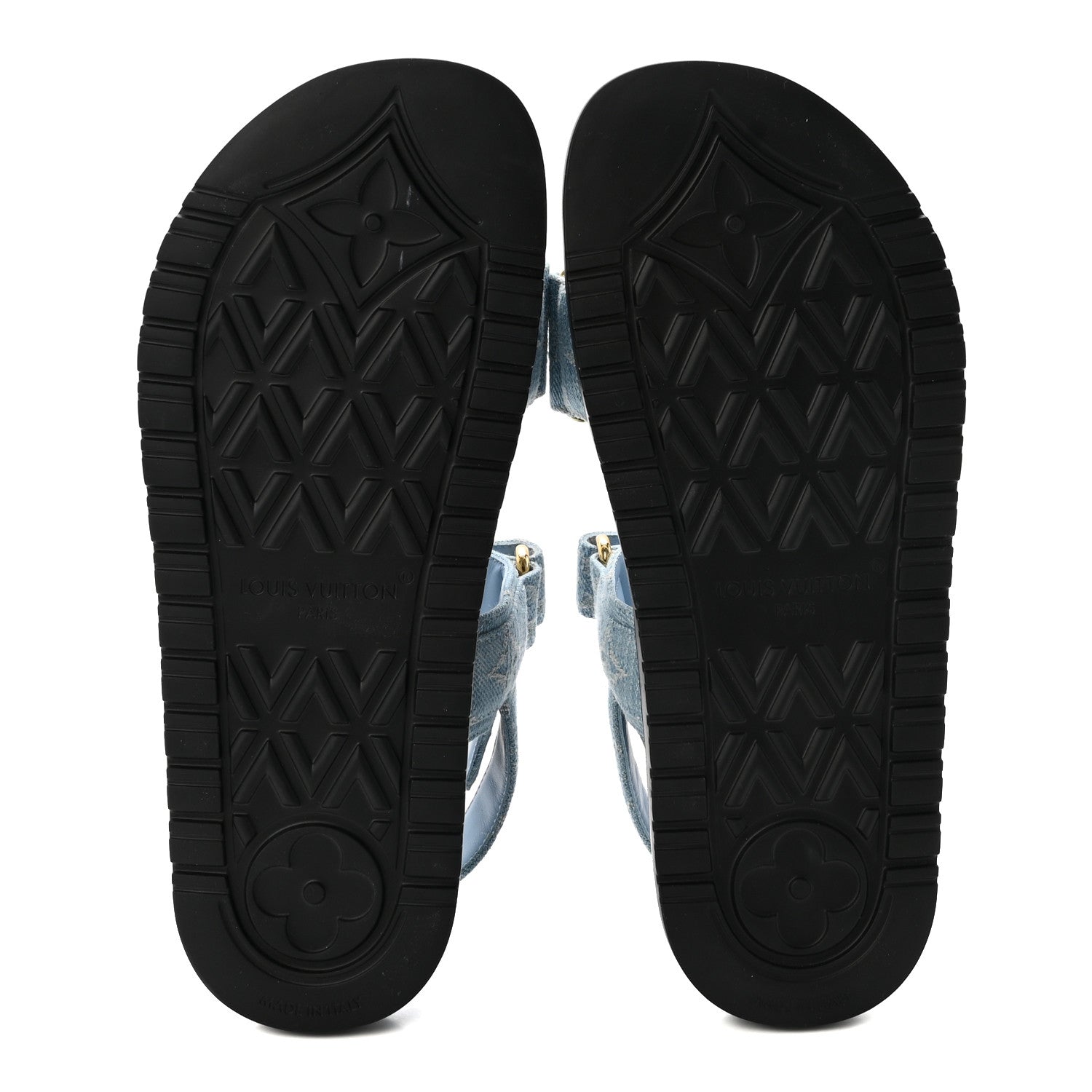 Louis Vuitton Denim Monogram LV Sunset Comfort Flat Sandals 37 Blue 6 of 9