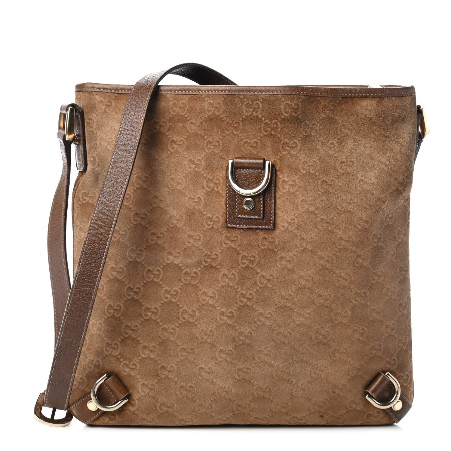 Gucci Guccissima Suede Abbey Messenger Bag 1 of 4