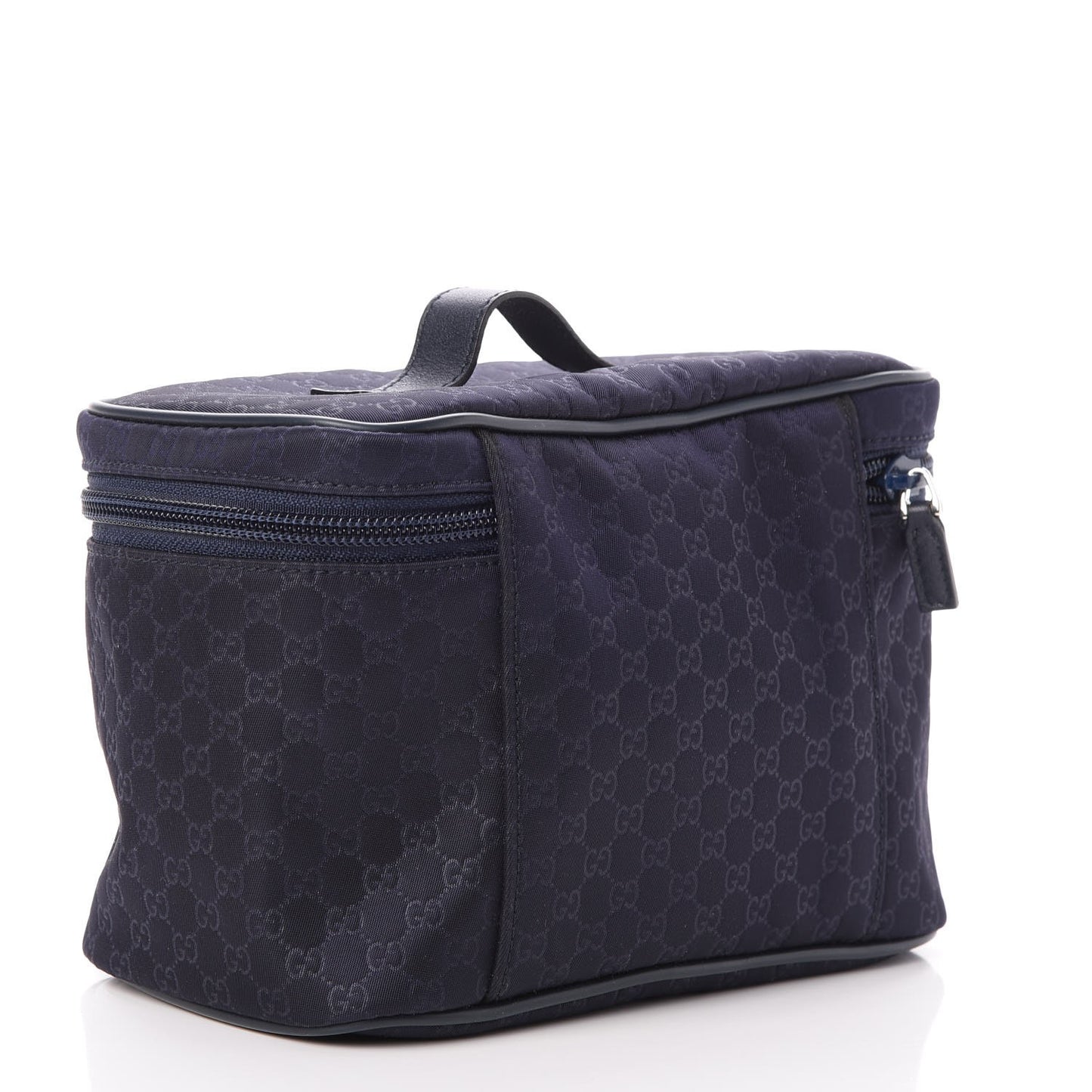 Nylon Monogram Cosmetic Case Navy