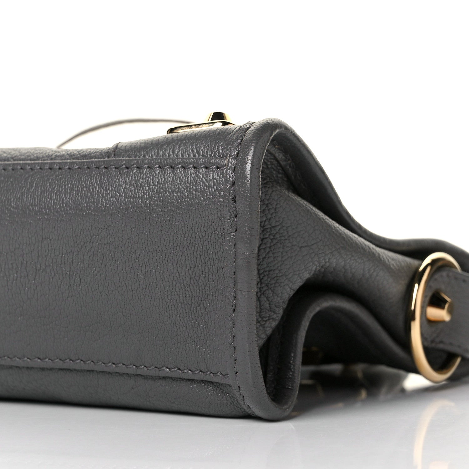 Balenciaga Chevre Gold Metallic Edge Hardware Mini City Gris Acier 6 of 9