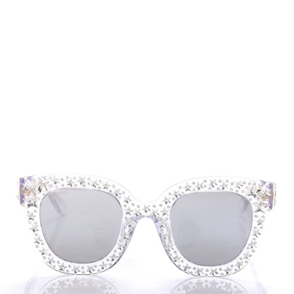 Gucci Acetate Crystal Oversize Mirrored Star Sunglasses GG0116S 2 of 8