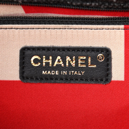 Chanel Wool Tweed Quilted Coco Neige Chain Around Flap Black 6 of 10