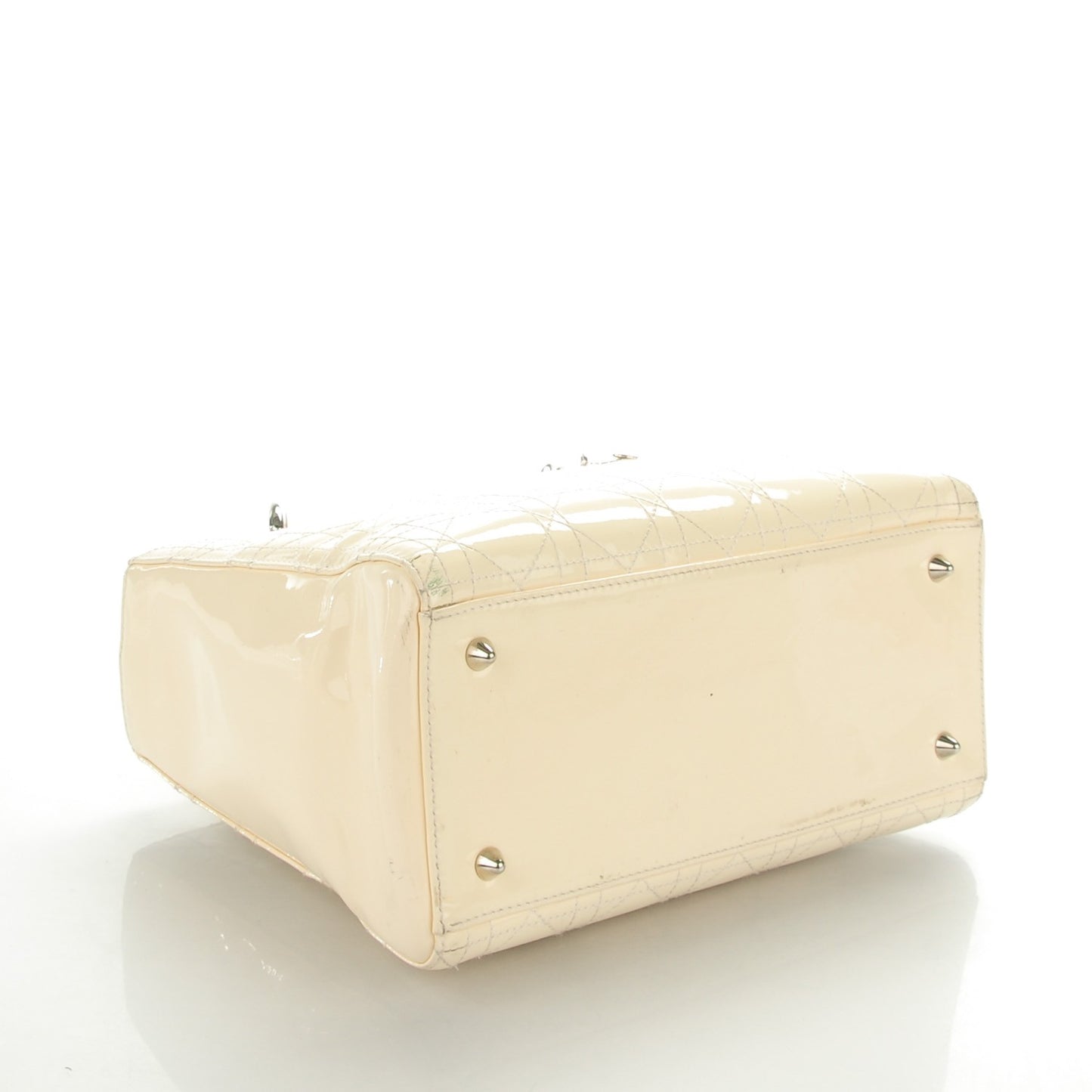Patent Cannage Medium Lady Dior White