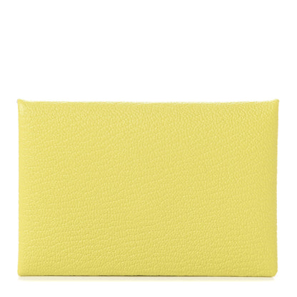 Hermes Chevre Mysore Calvi Card Case Lime 1 of 5