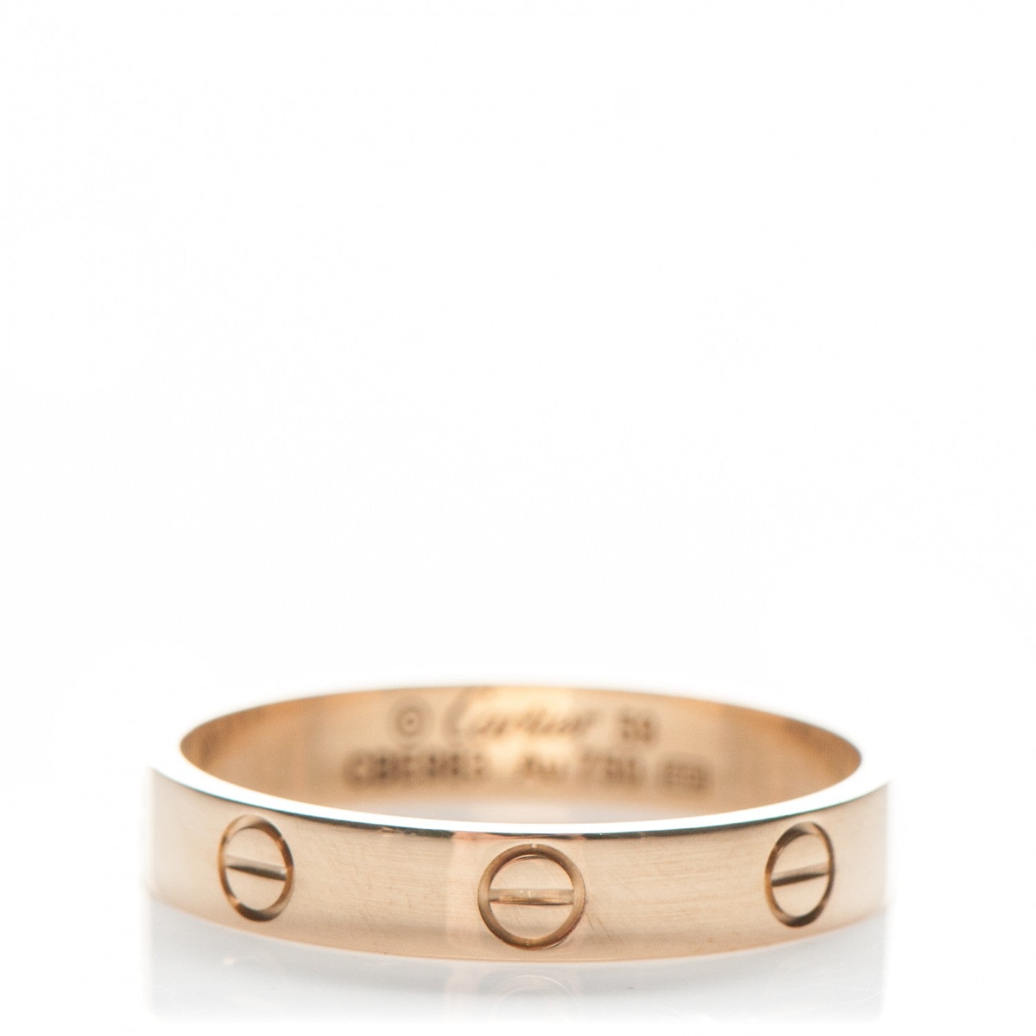 Cartier 18K Yellow Gold 4mm LOVE Wedding Band Ring 59 9 1 of 5