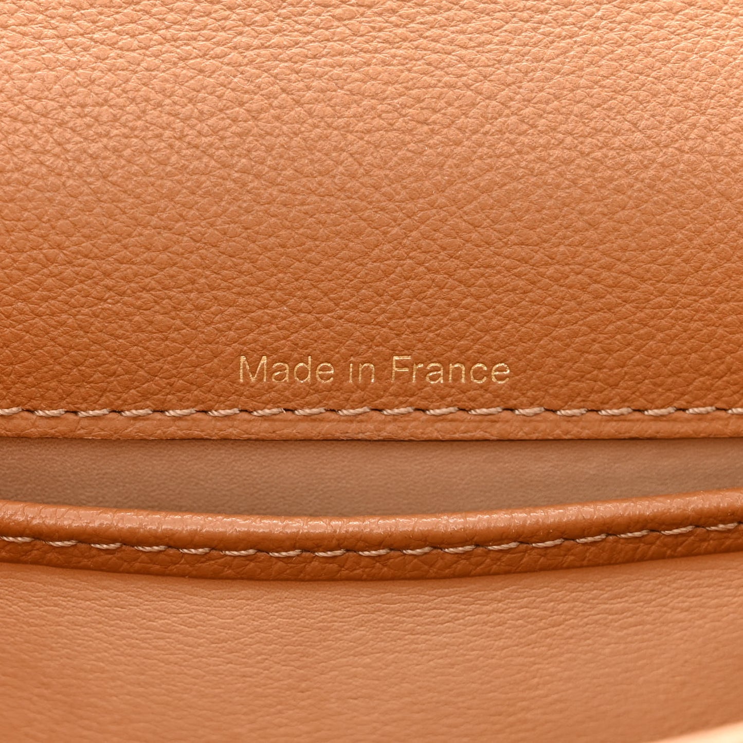 Grained Calfskin Mini Brillant Satchel Natural