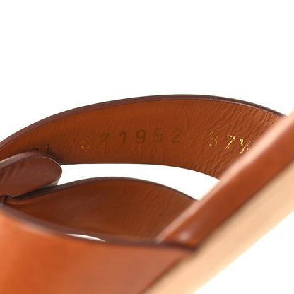 Saint Laurent Calfskin Tribute 05 Slide Sandals 37 Amber 6 of 9