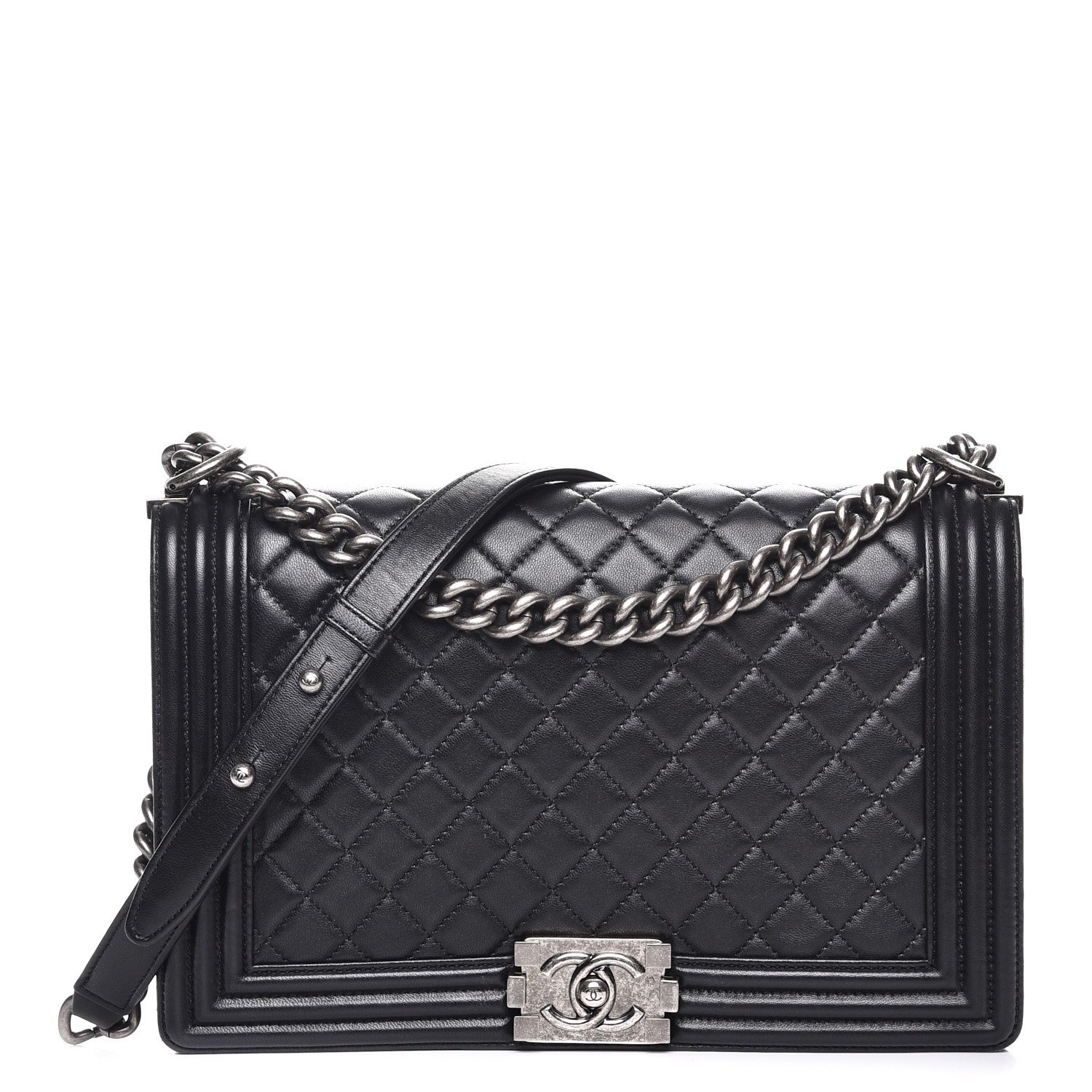 Chanel Lambskin Quilted New Medium Boy Flap Black 1 of 10