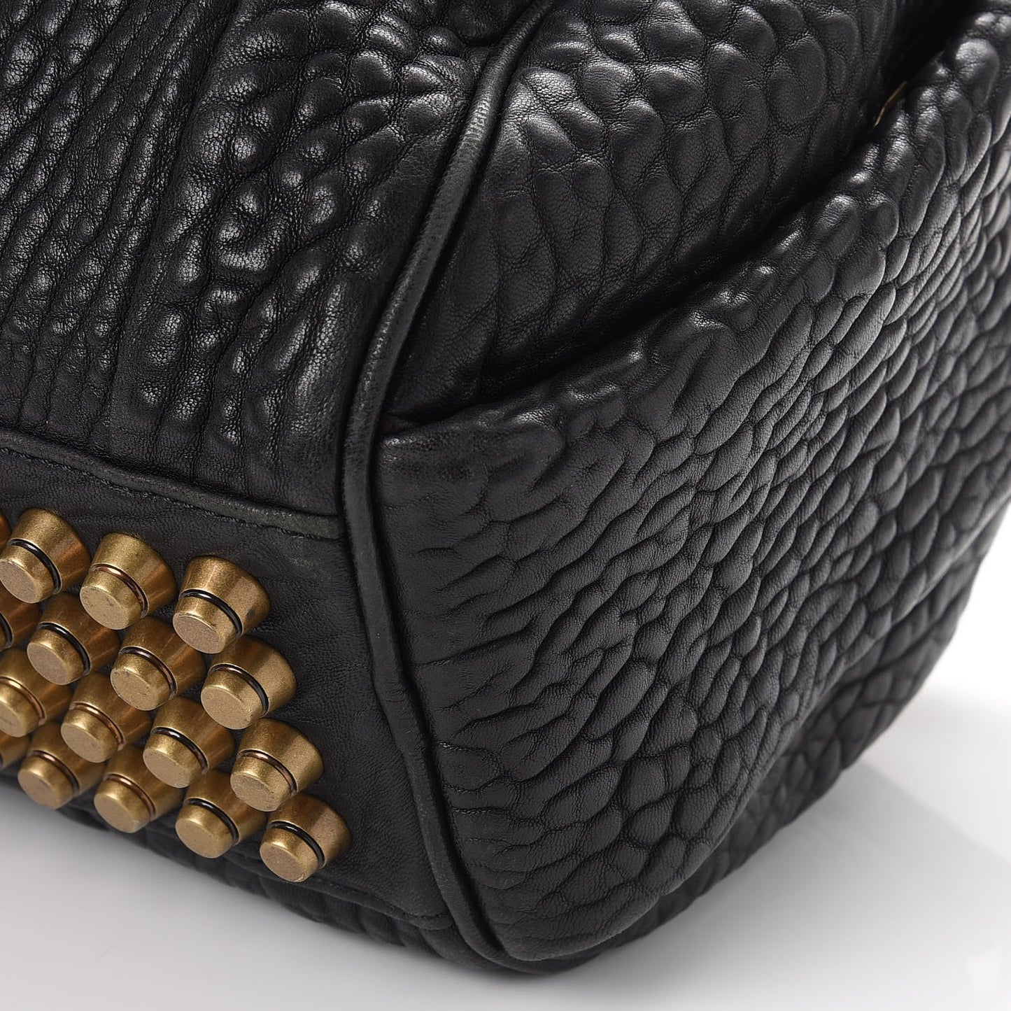 Pebbled Lambskin Rockie Black Gold Hardware
