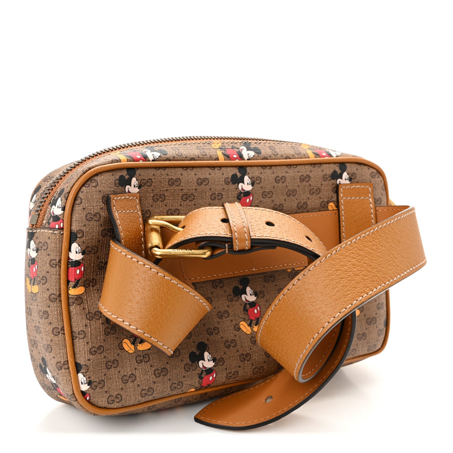X DISNEY Mini Vintage GG Supreme Monogram Mickey Mouse Small Belt Bag 85 34 Beige Vintage Sun Oil