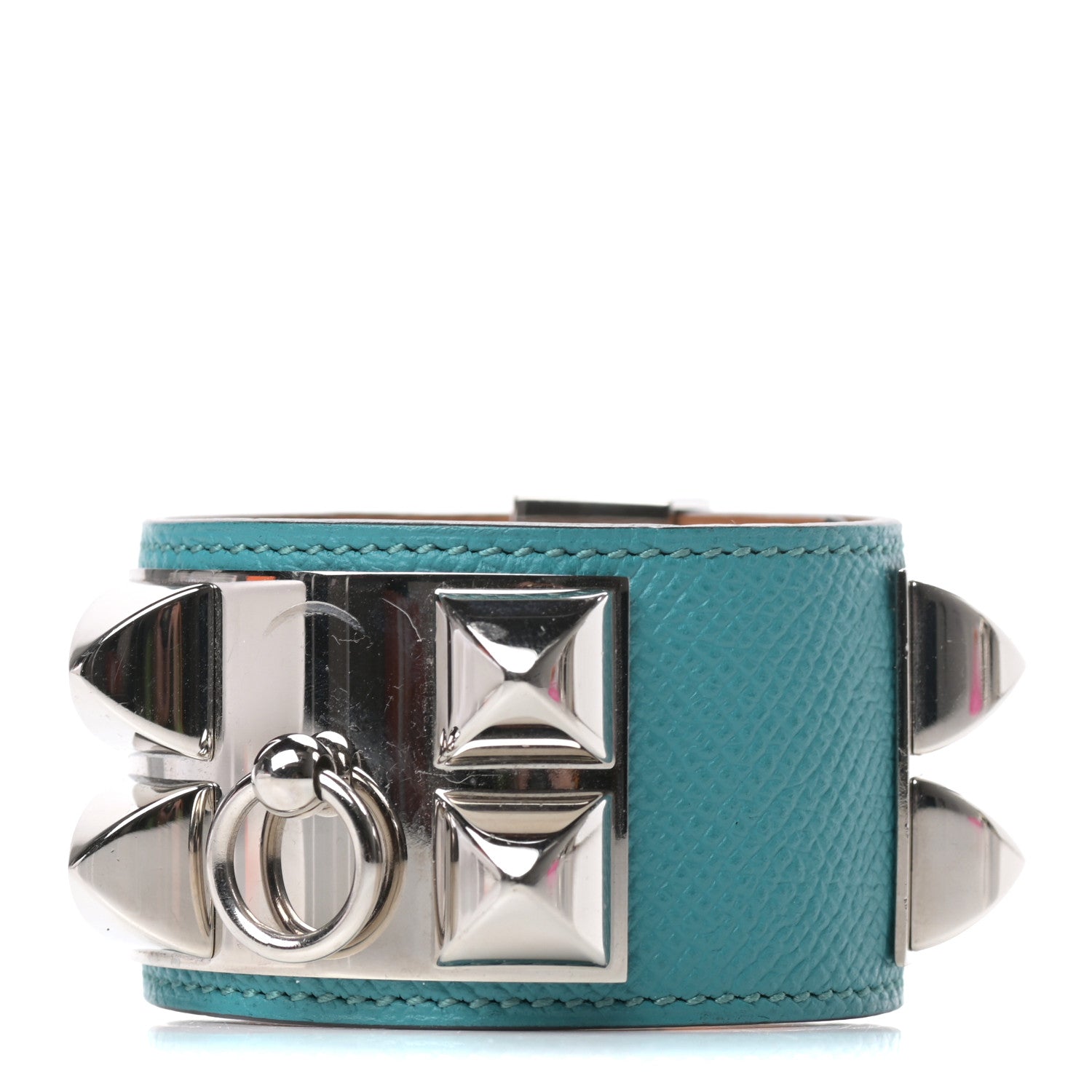 Hermes Epsom Collier de Chien CDC Bracelet S Bleu Paon 1 of 6
