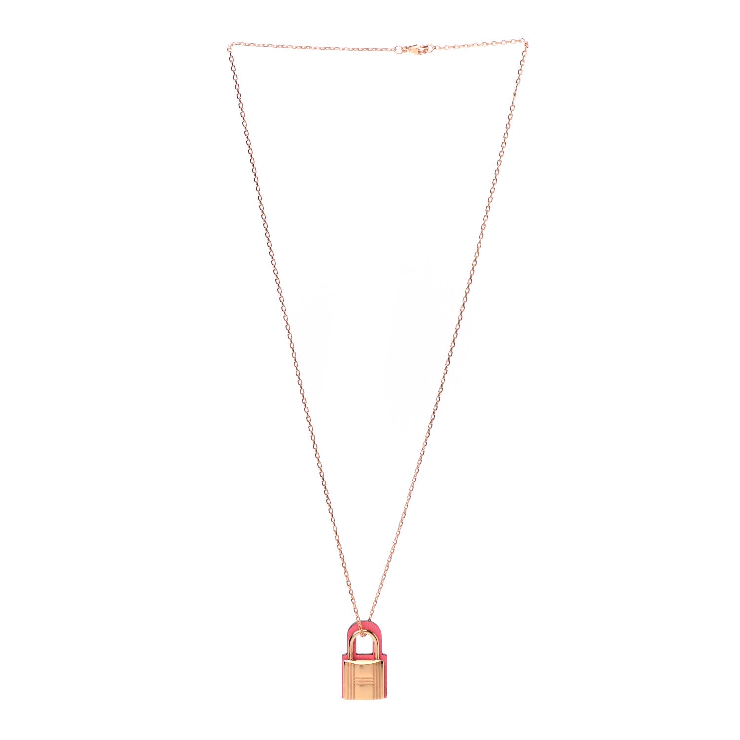Hermes Swift O'Kelly Pendant Necklace Rose Azalee 3 of 6
